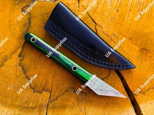 มีดคิริดาชิขนาดเล็กคมกริบ พรีเมียม ใบมีดคงที่ ขนาด 2 นิ้ว เหล็กดามัสกัส ใช้พกพาได้ตามกฎหมาย มีดอเนกประสงค์ EDC - Product Image 3