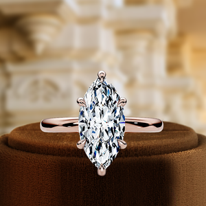 14K White Gold 1.5CT Marquise Cut Diamond Engagement Ring with 6 Prong Setting IGI Certified Solitaire Bridal Ring, Promise Ring - Product Image 1