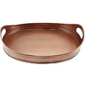Bandeja de Servir de Cobre de Diseño, Plato Multiusos para Servir Comida, Bebidas, Té y Café en la Mesa de la Cocina del Hogar - Product Image 5
