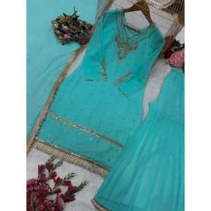 Top de fiesta de diseñador para mujer y conjunto Sharara con hermosa Dupatta - Product Image 1