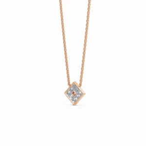Collar de Diamantes Cultivados en Laboratorio con Diseño Único en Oro Rosa de 18K, Corte Redondo, 10 Piezas, para Compromiso y Boda - Product Image 2