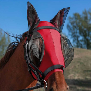 Horse Fly Face Cover Lightweight Breathable Mesh <b>Eye</b> and Ear Protection with Soft Edges for Horses During Riding Grazing - Product Image 4