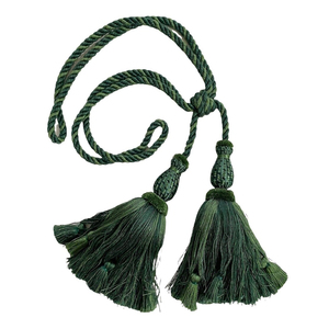 Nouvelles attaches de rideaux vertes personnalisées de haute qualité OEM 2026, avec doubles pompons de designer, grande paire, à usage personnalisé - Product Image 1