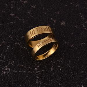 black enamel Til Death Dainty Silver Band <b>Ring</b> Hot Selling Trending <b>Stacking</b> Anniversary & Promise Band <b>Ring</b> with Invisible - Product Image 4