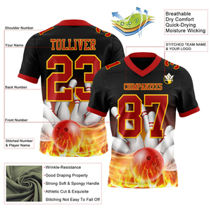 Camiseta de Fútbol Sublimada Personalizada SPARKWOR, Cuello en V, Manga Corta, Poliéster que Absorbe la Humedad, Unisex para Adultos, Todas las Temporadas - Product Image 4