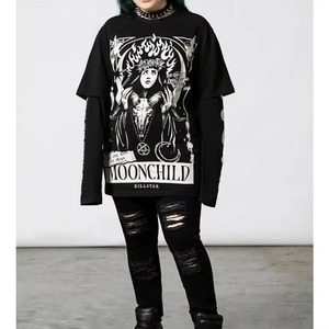 เสื้อยืดแขนยาวทรงโอเวอร์ไซส์สองชั้น สไตล์ใหม่ ยูนิเซ็กส์ ผ้าฝ้าย 100% ระบายอากาศได้ดี เป็นมิตรกับสิ่งแวดล้อม สำหรับผู้ชาย - Product Image 1