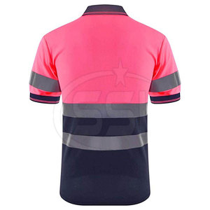 Camiseta Polo de Seguridad de Alta Visibilidad ANSI Clase 2, Impermeable, con Luz LED Intermitente, Tejido Transpirable para Entornos Industriales, Personalizable - Product Image 4