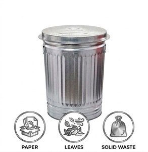 Bote de Basura de Acero Galvanizado de 20 Galones con Tapa - Product Image 5