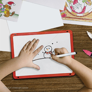 9.5x13.4 Inch Portable Magnetic <b>Small</b> Dry Erase <b>Whiteboard</b> with Integrated Molding Base and Double Side Option for Kids - Product Image 6