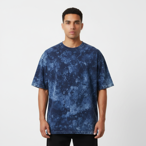 T-shirt personnalisé délavé à l'acide, coupe oversize à épaules tombantes, 100% coton, style streetwear, manches courtes, vente en gros, fabricant - Product Image 1