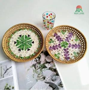 New Arrival Creative Vintage Designs Stackable <b>Light</b> Luxury Fruit Plate Living Room Decorative Hollow Color Shell Snack Tray - Product Image 3