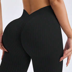 Pantalones de Yoga Acampanados de Cintura Media para Mujer, Elásticos, Ecológicos, de Secado Rápido, Tejidos, para Gimnasio, Fitness y Ropa Deportiva - Product Image 4