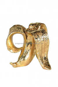 Bougeoir décoratif en métal pour la décoration Bougeoir antique banane pelée argent glamour pour Noël à la maison - Product Image 4