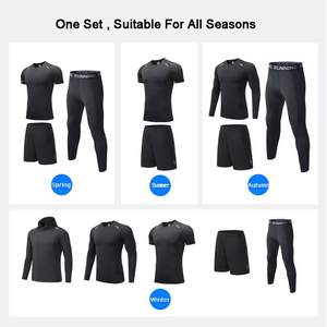 Conjunto Deportivo de 4 Piezas para Hombre, Ropa Deportiva de Compresión Ajustada para Entrenamiento, Fitness y Gimnasio - Product Image 5