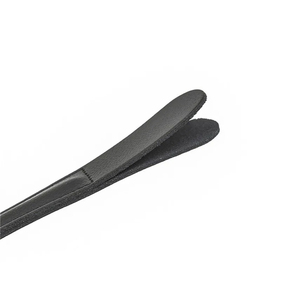 Black Rubber Whip With Red Cord And Textured Grip For <b>Equestrian</b> Training - Product Image 4