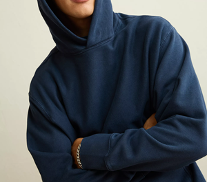 Sudadera con Capucha Azul Marino para Hombre, Corte Regular, Felpa de Algodón, Informal, con Bolsillo Delantero, Ropa de Otoño, Estilo Urbano, Venta al Por Mayor - Product Image 4