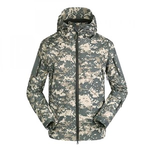 Veste Softshell à Capuche Camouflage Homme Multi-Poches Doublée Polaire Coupe-Vent pour Extérieur Motifs Forêt Désert Multicam Personnalisable OEM - Product Image 4
