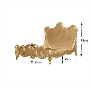 เตียงนอนไม้มะฮอกกานีแกะสลักด้วยมือ ขนาดใหญ่ สไตล์คลาสสิก สำหรับห้องนอน - Product Image 4