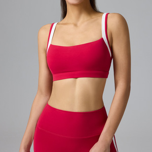 สปอร์ตบราสำหรับผู้หญิงแบบสายคล้องไหล่ตัดกันสี พร้อมการรองรับที่แข็งแรง ระบายอากาศได้ดี เหมาะสำหรับออกกำลังกายกลางแจ้งและโยคะ - Product Image 4