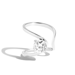 Zaha Brilliant 14K Solid Gold Pear Cut Diamond Engagement <b>Wedding</b> <b>Wrap</b> Ring with IGI Certification - Product Image 4