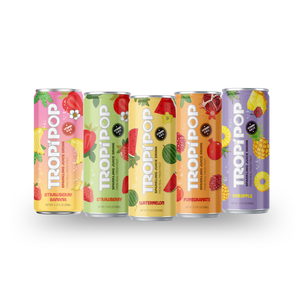 Tropipop 330ml Bebida Carbonatada Sin Azúcar con Sabor a Fresa, Sandía y Piña, Muestra Gratis, Diseño OEM Disponible - Product Image 1