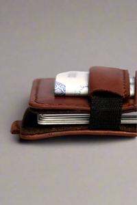 Porte-cartes en cuir véritable pour homme de haute qualité, personnalisé, avec protection RFID, mini, fin, pour poche avant, vente en gros - Product Image 3