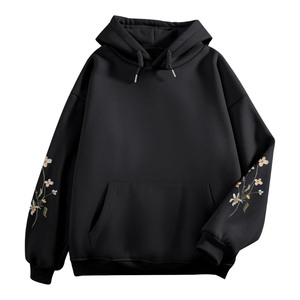 Colección 2026 Sudadera con Capucha Negra Personalizada para Hombre, Sudadera con Estampado de Jarabe para la Tos, Diseño Urbano, Corte Regular, Sudadera de Algodón - Product Image 1