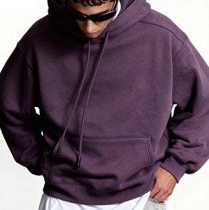 Sudadera con capucha reversible para hombre de fabricante OEM, con tejido inverso, forro polar de algodón en contraste, cremallera y costuras personalizadas. - Product Image 2