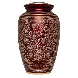 Handcrafted Brass Cremation Urn For Human Ashes Metal Burial Jar Keepsake Urns <b>Memorial</b> Funeral Urns Premium Luxury Quality Urns - Product Image 3