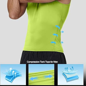 Professional Sleeveless <b>Compression</b> <b>Shirt</b> For Men Stretch Fit Quick Dry Gym Workout Fitness Training - Product Image 4