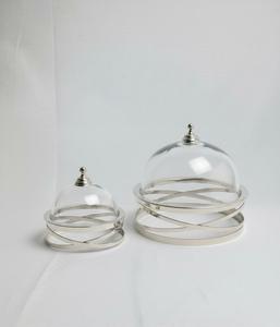 Soporte de Pastel de Cristal de Lujo con Base de Metal, Exhibidor de Postres de Lujo para Bodas y Fiestas - Product Image 1