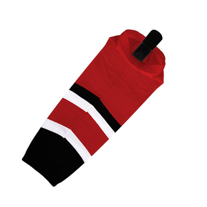 Red Black White Striped <b>Knee</b> <b>High</b> Hockey <b>Socks</b> Breathable Knitted for Adults Winter Sports <b>Socks</b> - Product Image 4