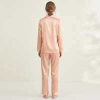 Ensemble de vêtements d'intérieur pour femmes, élégant et tendance, imprimé floral, haut à manches longues, pantalon décontracté, tenue de sommeil confortable, séchage rapide, devant