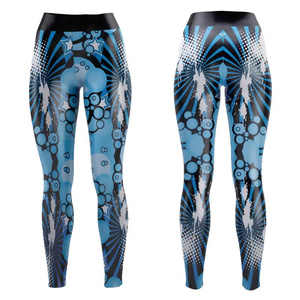 Leggings taille haute à imprimé galaxie, longueur intégrale, extensibles, en tricot, spandex, polyester, sportifs, pour femmes - Product Image 2