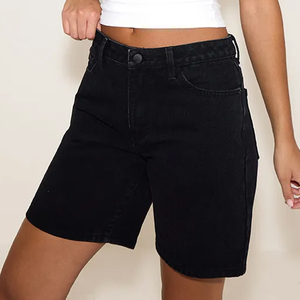 Shorts de mezclilla rasgados de marca privada para mujer, shorts desgastados, moda urbana, uso diario de verano, calidad de exportación - Product Image 3