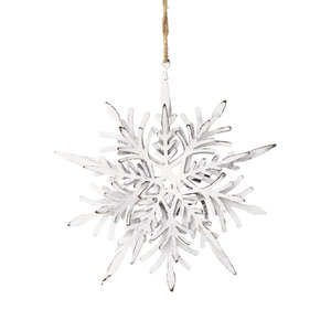 Adornos colgantes de copos de nieve blancos para decoración navideña a precio de mayoreo - Product Image 1