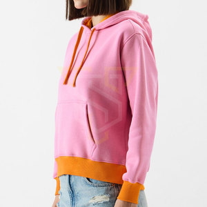 Servicio OEM, Impresión de Logotipo Personalizado, Sudaderas con Capucha para Mujer al por Mayor, Sudaderas con Capucha de Color Sólido para Mujer - Product Image 2