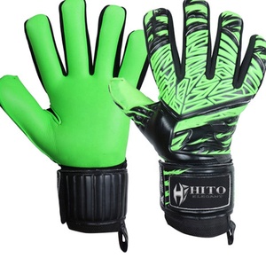 Gants de gardien de but de football professionnels, paume avant en latex, dos en silicone imprimé, protection du pouce, logo personnalisé - Product Image 1