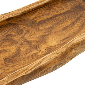 Bol décoratif en teck massif, artisanal, durable, lavable, multifonctionnel, de forme allongée, écologique et moderne, ARTERRA Luxury. - Product Image 5