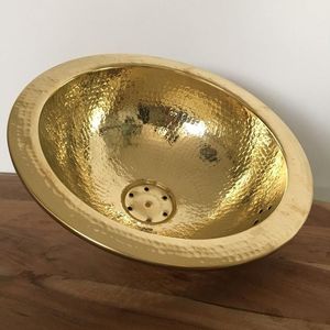 Luxury Oval Brass Wash <b>Basin</b> Handmade Bathroom Vanity Sink Premium Decorative Bowl Durable Elegant Metal Fixture Collection - Product Image 4