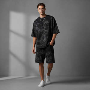 Nuevo Conjunto de 2 Camisetas de Manga Corta para Hombre, 100% Algodón, Color Sólido, con Logotipo Personalizado, Estilo Hip Hop, Tallas Grandes, Color Personalizado - Product Image 4