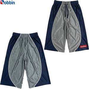 New Arrival Custom Clothing Manufacturers Streetwear 100% Polyester Hip Hop Piping Color Block <b>Patch</b> Embroidery Baggy <b>Shorts</b> - Product Image 2