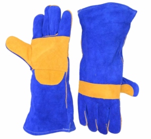 Gants de soudage en cuir de vachette renforcé, résistants, pour travaux industriels, avec protection thermique pour soudeurs - Product Image 1
