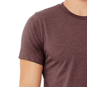 Men's Dark Brown Short Sleeve O-Neck T-Shirt Regular Fit Knitted Casual Solid <b>Design</b> 100% Cotton Jersey Fabric - Product Image 4