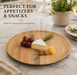 Tabla de Cortar de Bambú Ecológica para Cocina, Tabla de Cortar Personalizada de Madera Natural para Servir Queso y Pizza, con Asa - Product Image 2