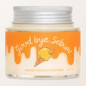 Nettoyant visage coréen K-Beauty Juicy Lab Goodbye Sebum Mango Ice Cream Cleanser 100ml Fabriqué en Corée - Product Image 4