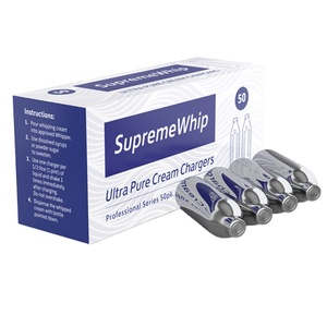 Exportation d'une large gamme de produits de la meilleure qualité pour la décoration de gâteaux et la fabrication de desserts 8.2g SupremeWhip Lot de 50 chargeurs de crème fouettée - Product Image 1
