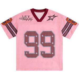 Custom Printed Mesh Football Jersey V-Neck Short Sleeve Black White Number 99 Breathable Men Adults All Seasons - Product Image 5