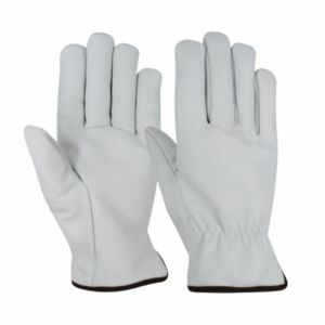 Industrial Durable Goat Grain Leather Safety <b>Driver</b> <b>Gloves</b> Adjustable Wristlet Comfortable Construction Winter Work Gardening - Product Image 1