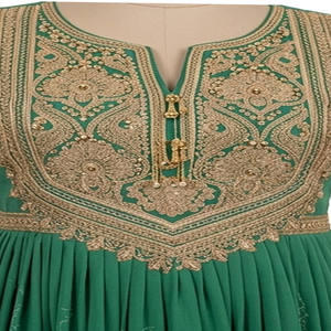 Vestido Afgano Étnico Multicolor, Hecho a Mano por Mujeres Kuchi, Bordado Tradicional, Talla Larga, Cultura Pashtun - Product Image 5